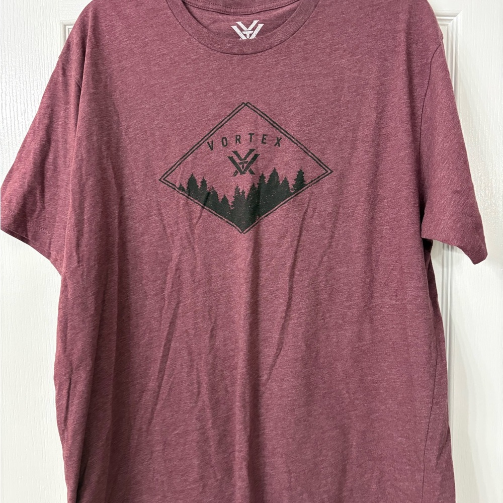 Vortex Men's Burgundy Graphic Tee